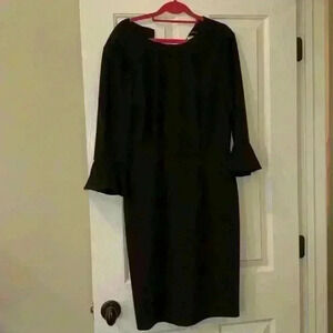 Donna Morgan black dress bell sleeves